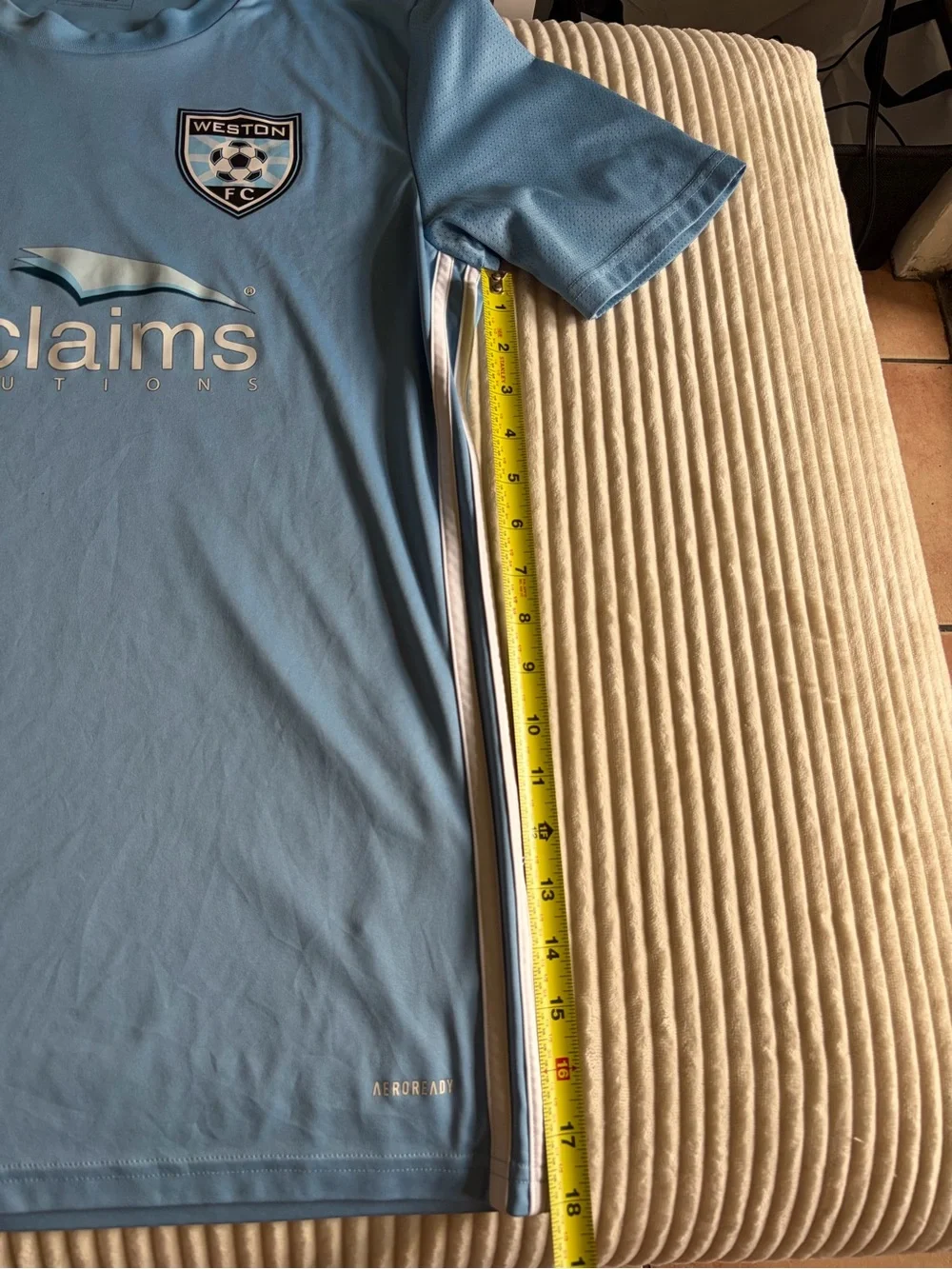 Adidas Weston FC Light Blue Men’s Soccer Jersey Size M